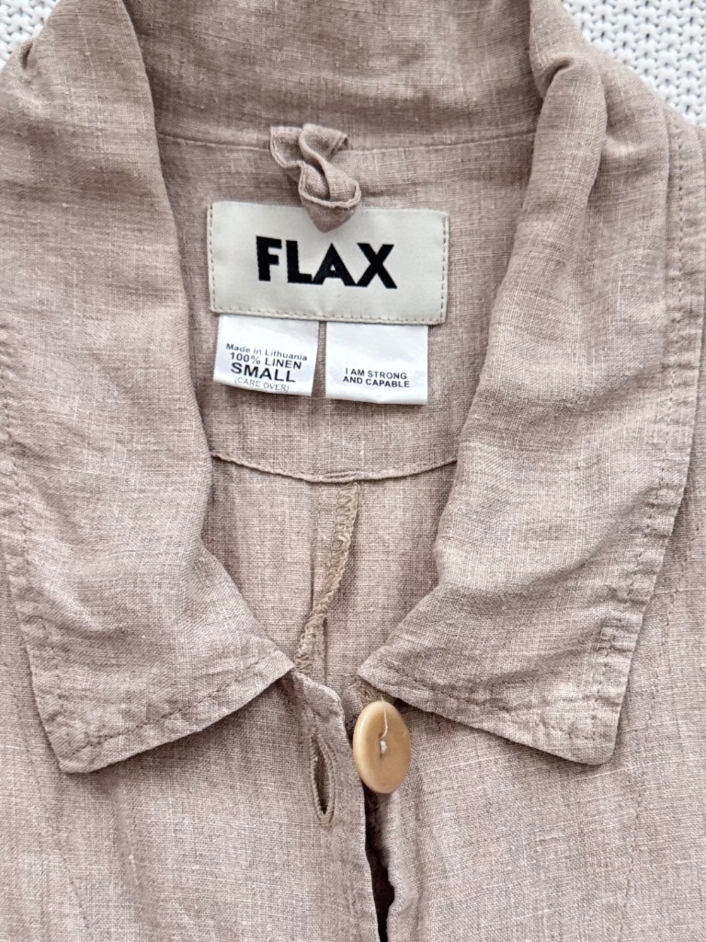 FLAX Linen Button Down Jacket - Picture 2 of 3